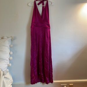 Hot pink/ purple halter dress